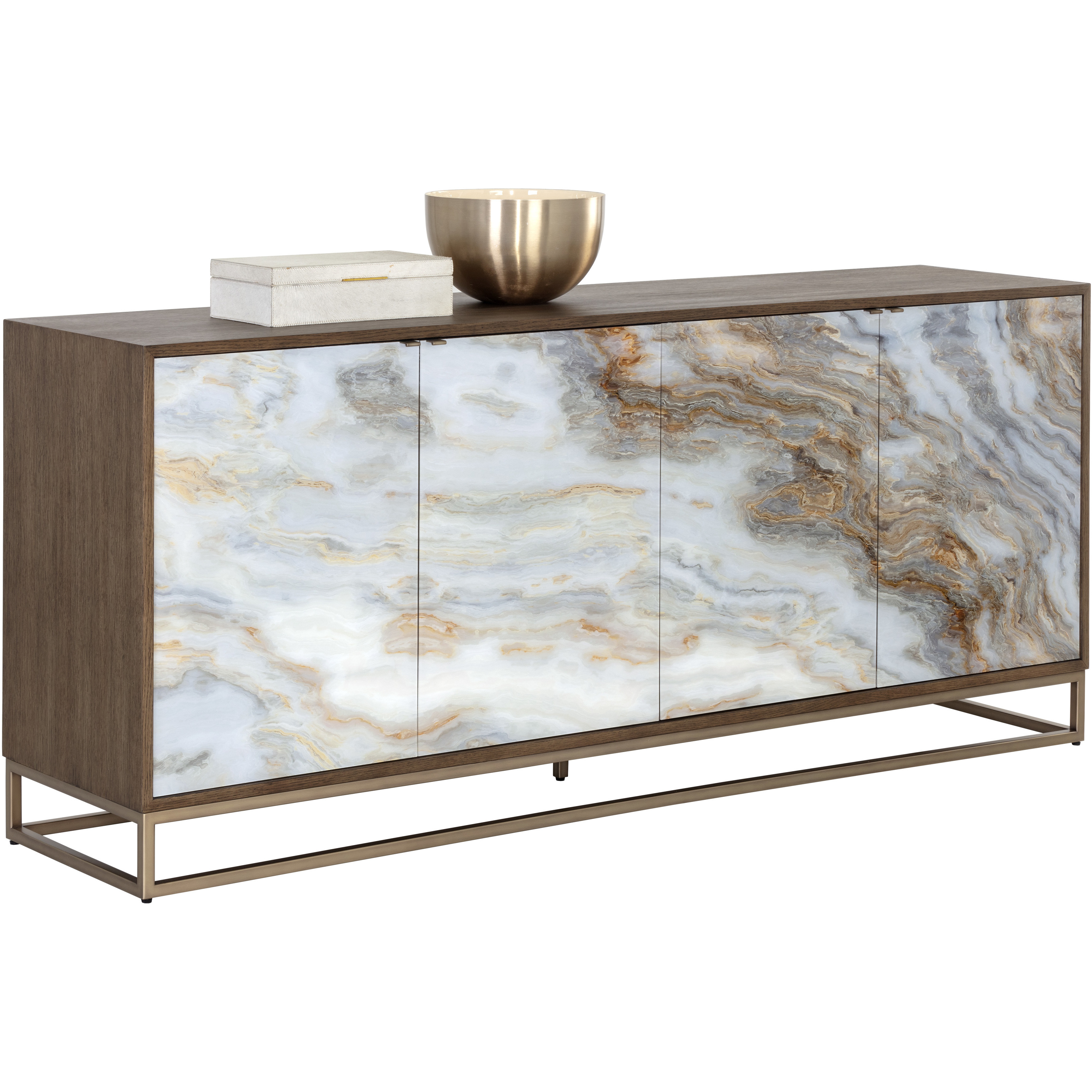 Fuentes 75 X 18 inch Brown / Brass Sideboard